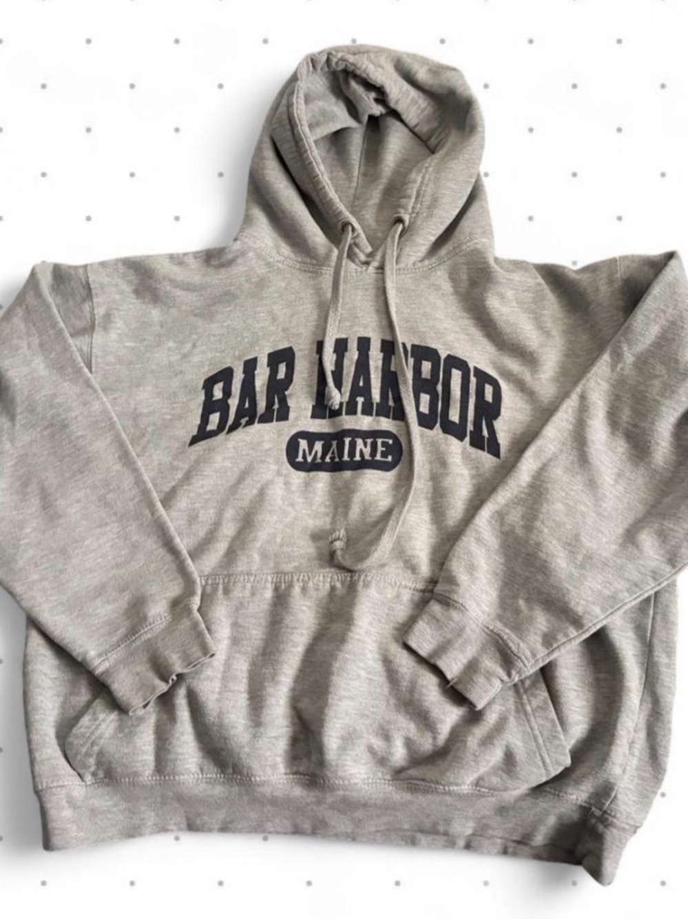 Bar Harbor Maine Hooded Sweatshirt - Light Gray